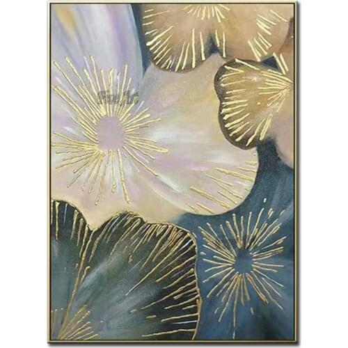 Textured Flower Canvas Wall Pictures Real Hand Painted Oil Painting Modern Home Living Room Decoration Piece Unframed Wall Art