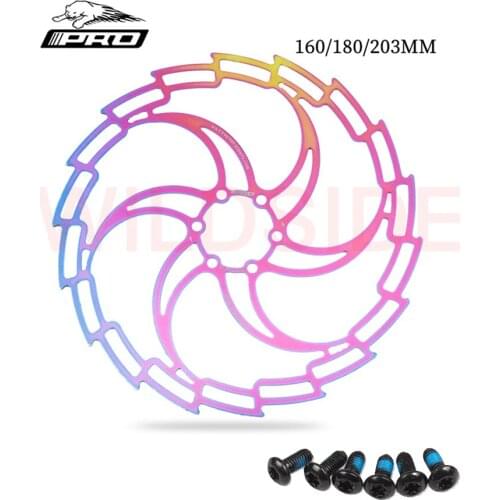 IIIPRO Bike Mtb Bike Brake Disc Rotor Floating Disc Hollow Ultralight Colorful 160mm/180mm/230mm Rotors Six-nail Brake Disc Part