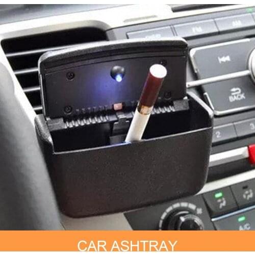 80% Hot Sell Universal Car Air Outlet Ashtray Multi Use LED Cigarettes Ash Collectors Trash Can