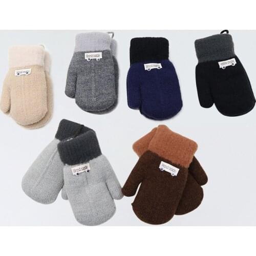 Thickening Warm Soft Comfortable Mittens Childrens Winter Newborn Mittens Breathable Full Finger Gloves Kid for 2-6 Years Old