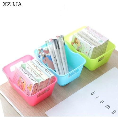 XZJJA 2PCS Rectangular Desktop Storage Box Multi-Functional Office Stationery Box Home Kitchen Bathroom Small Objects Organizer