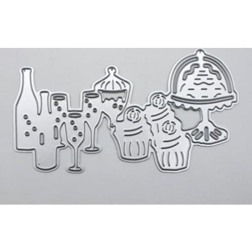 YINISE Metal Cutting Dies For Scrapbooking Stencils Wine Bottle DIY Album Cards Decoration Embossing Folder Die Cuts Template