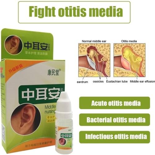 1pcs Ear Liquid Acute Otitis Drops Chinese Herbal Medicine Antibacterial Liquid Treat Tinnitus Clean Ear Care