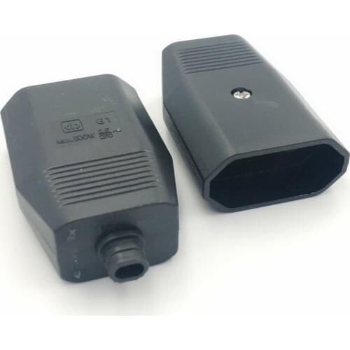 10pcs) Free Shipping European 2 Pin DIY Rewirable socket EU 2 Pin female Socket Black/White