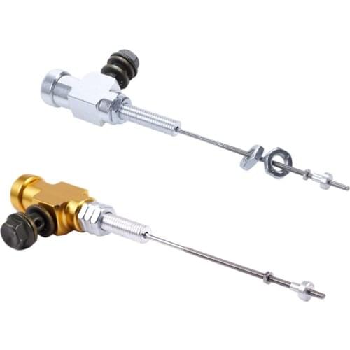 2Pcs Motorcycle Hydraulic Clutch Master Cylinder Rod Brake Pump M10X1.25Mm Aluminum - Gold & Silver