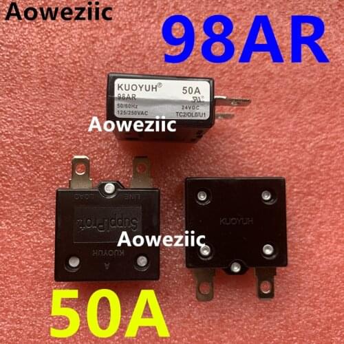 2Pcs KUOYUH 98AR 50A Breaker Automatic Reset Overcurrent Overload Protector Motor Protection Switch Leakage Protector Fuse