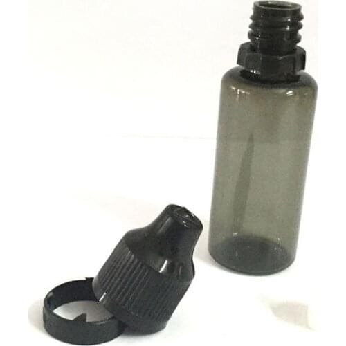 200pcs 5ml 10ml 15ml 30ml Black PET Plastic Squeezed childproof Bottles Plastic Dropper Bottle Childproof Tamper Evident Cap 0C