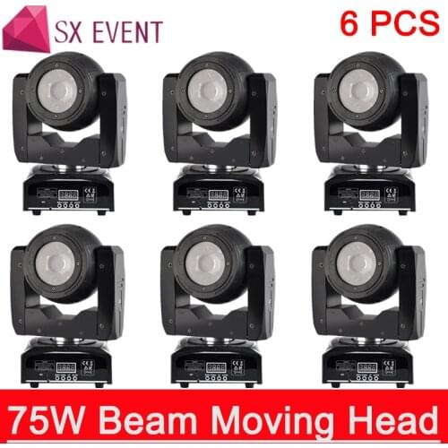 6PCS/LOT LED 75W moving head jeu de lumiere led dj 75w super beam stage lighting dmx moving light/SE-75BEAM