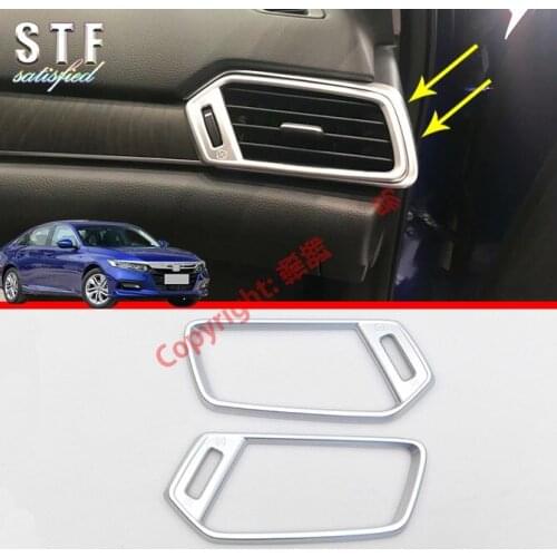 ABS Pearl Chrome Interior Air-Condition Vent Outlet Cover Trim For Honda Accord MK10 2018 2019