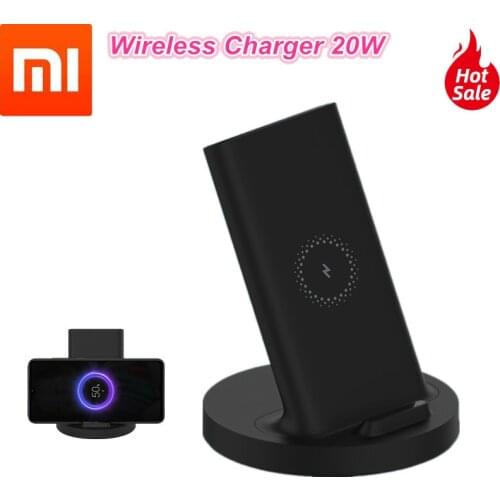 Original Xiaomi Mijia Wireless Charger Stand 20W Stand For Mi 9 MIX 2S/3/S10 Fast Charging Charge Dock Station Phone Charger