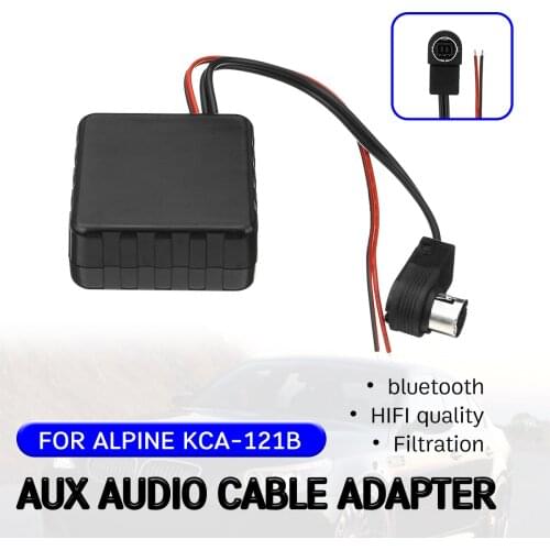 Bluetooth Aux Receiver Cable Adapter for ALPINE KCA-121B Hifi Quality for ALPINE 9887/105/117/9855/305S Audio Head Unit