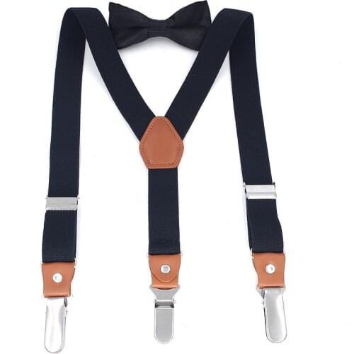 Kids Suspenders Babys Braces Boys Suspensorio Stainless Steel Clips Elastic Adjustable Tirantes Bretelles 2.5*75cm