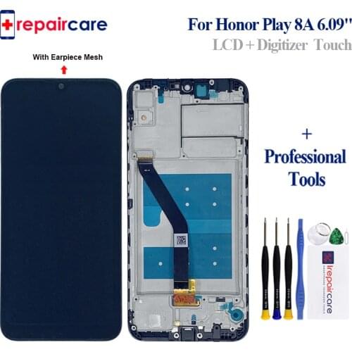 For Huawei Honor Play 8A JAT-L29 LCD Display Screen With Frame+Touch Screen Digitizer For Honor 8A Display Frame
