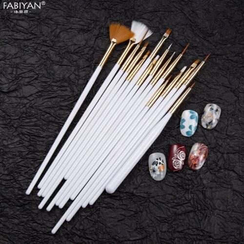 Nail Art Painting Brush 15Pcs/set Fan Dotting Drawing Flower Liner Pen DIY Manicure UV Gel Tools
