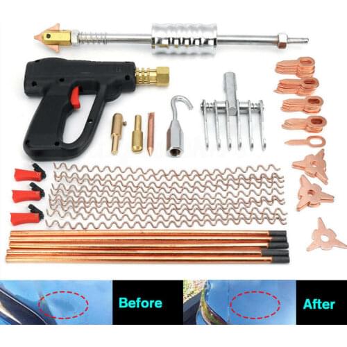 86pcs Dent Puller Stud Welder Kit Auto Car Spot Repair Device Stud Welding Hammer Gun Tool Steel + Iron