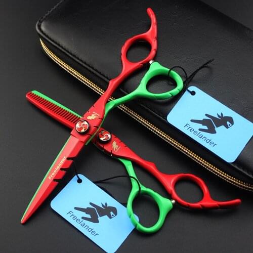Professional 6 inch Painted gemstone hair scissors makeup scissor hot barber cutting shears hairdressing scissors