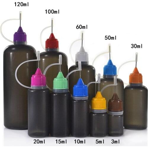 Wholesale 100PCS Plastic Dropper Bottles 10ml PET Dropper Bottles,10ml E-Liquid Bottles childproof with long thin tip