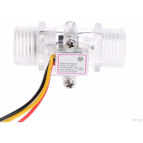 Water Flow Sensor Switch G1/2" Hall Effect Meter Control DC 5-15V Switches C90A New Drop ship