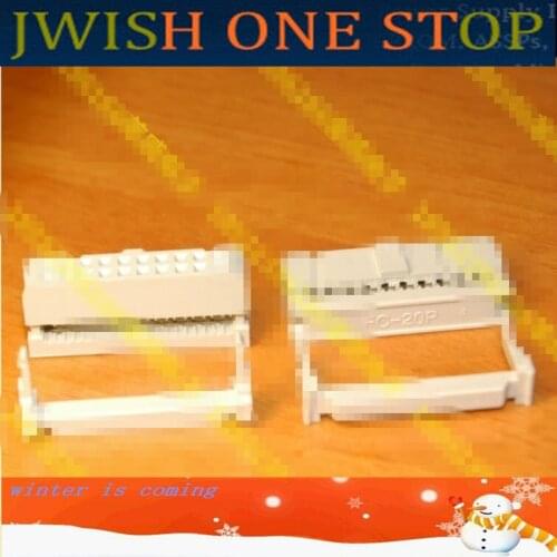 Grey plastic white connectors Ox horn head IDC 2.54 thrum FC 20 p