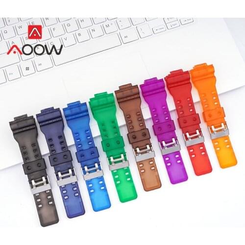 Resin Sport Strap for Casio G-SHOCK GA-100 GA-110 GD-120 GLS-100 Matte Buckle Colorful Men PU Replacement Band Watch Accessories