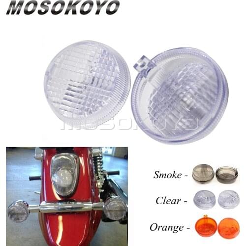 2pcs Motorcycle Turn Signal Indicator Light Cover Lens For Honda Cruisers Kawasaki Vulcan 1600 Classic / Nomad 1500 1600 1700