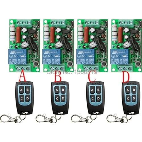 Universal AC220V 1CH 10A Remote Control Switch Relay Output Radio Receiver Module and Waterproof Transmitter Toggle Momentary