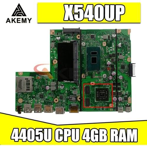 X540UP notebook mainboard with 4405u CPU 4GB RAM PM For Asus X540U X540UP F540U R540U A540U laptop motherboard tested full 100