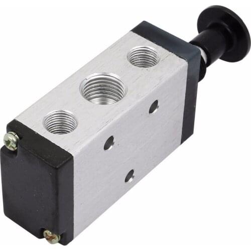 1pcs Pneumatic Manual Solenoid Valve 1/2" BSP 5 Way Hand Operated Valves Push-pull Valve 4R410-15