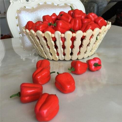 10pcs Mini Artificial Vegetable Small Pepper Kids Play Toys Simulation Chili Props Decoration Party Supplies