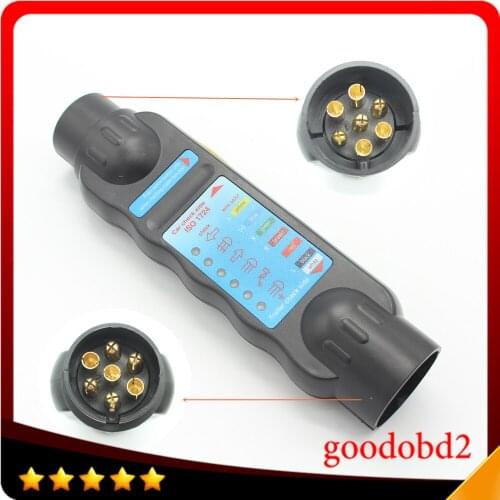 12V Professional 7 Pin Vehicle Car Towing Trailer Light Cable Circuit Plug Socket Tester with 7 LED indicator