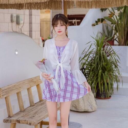 2021 New Korean Sexy One Piece Swimsuit Women Swimwear Push Up Bathing Suit Female Swimming Suit Beachwear Beach Swimskirt