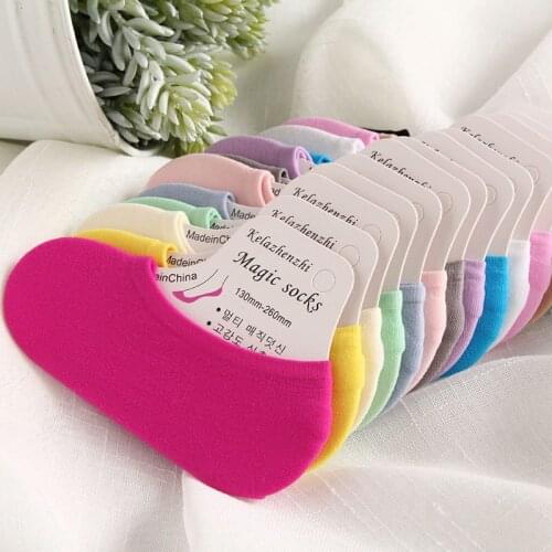 5pairs/lot High Quality Korean Childrens Invisible Boat Socks Non Slip Socks Cotton Sock for Girl and Boy