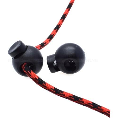 50pcs Cord Lock Round Ball Toggle Stopper Plastic Size: 24mm*20mm*15.7mm Toggle Clip Black