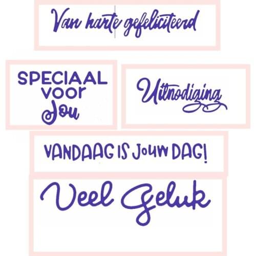 6Types Dutch Letters Shape Metal Cutting Dies Stencil Scrapbooking Embossing For Paper Card DIY Crafts Accessaries New