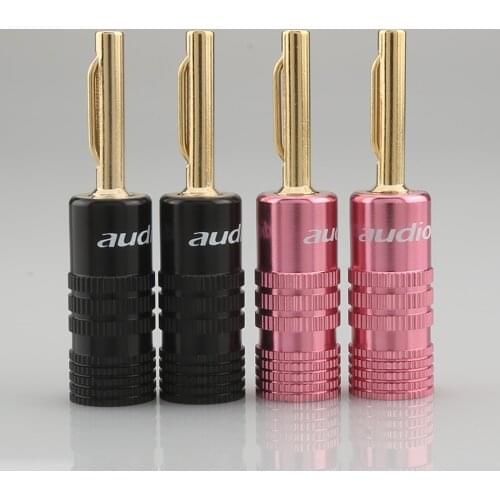 8Pcs Audiocrast B839G HIFI Speaker Cable wire Plug Banana plug,100% Brand new