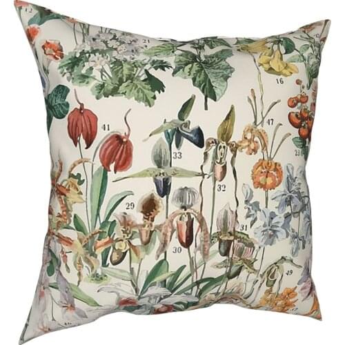 Adolphe Millot Fleurs D Pillow Case Decoration Adolphe Millot Fleurs Flower Cushion Cover Throw Pillow for Sofa Double-sided