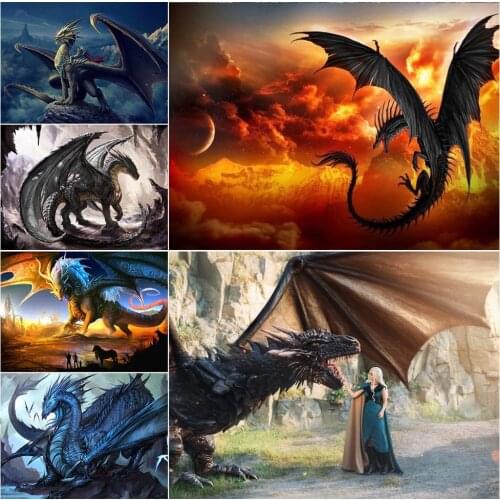 Diamond Painting Dragon 5D DIY Full Diamond Mosaic Animals Embroidery Rhinestones Warcraft Cross Stitch Kits Home Art Decor Gift