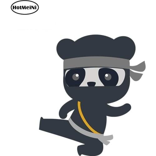 HotMeiNi 13cm x 11.4cm Car Stickers and Decals Kung Fu Ninja Panda Graphics Motorcycle Laptop Car Bumper Waterproof Car Decal