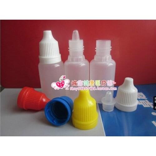 Free shipping 50 pcs 20 ml plastic dropper bottle, clear drop bottle with Pilfer Proof Cap color cap