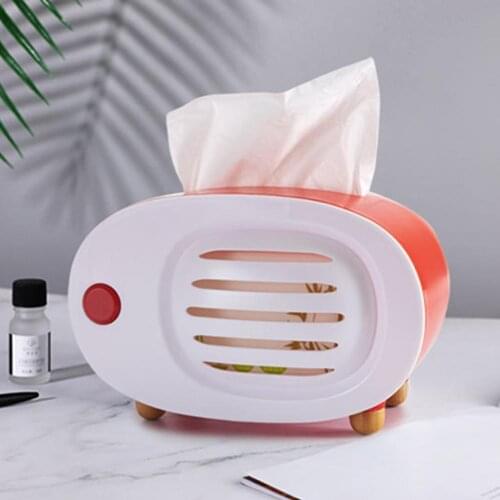 Tissue Holder Easy to Use Radio Shape ABS Home Anti-slip Base Tissue Box for Living Room Tissue Boxes