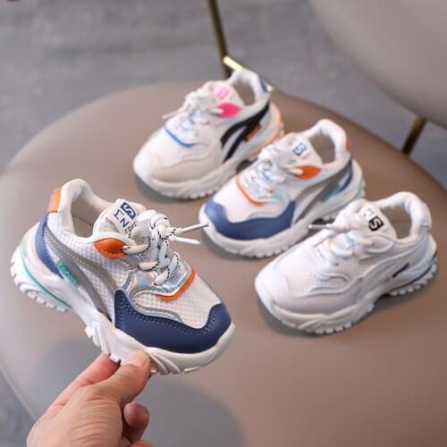 Children Mesh Breathable Shoes For Girls Kids Running Sneakers For Boys Non-slip Light Casual Toddler Shoes For Baby Size 21-30