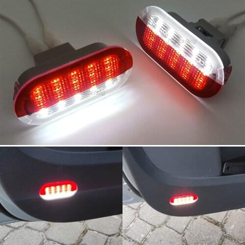 For VW Golf Beetle Cabrio Jetta Bora Polo Sharan Vento Touran Skoda Octavia Seat LED Courtesy Lamp Door Light Red White Lights