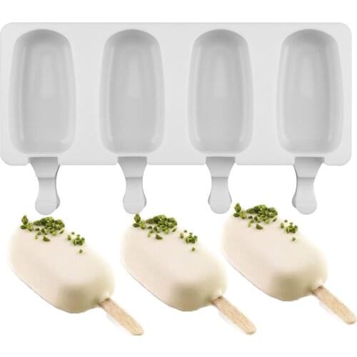 DIY Ice Cream Mold with 10PCS Popsicle Sticks Ice lolly Moulds Food Grade Silicone Ice Cream Makers Baking Tools