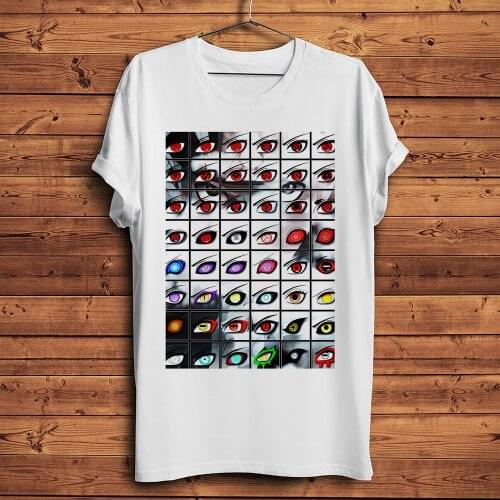 All type ninja Shinobi Sharingan Rinnegan funny anime tshirt Men summer White Casual short sleeve T Shirt Unisex streetwear tee
