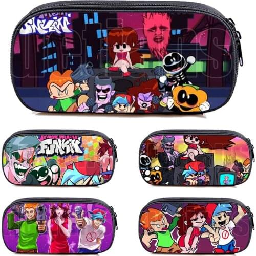 Friday Night Funkin Hot Game Pencil Case Storage Pouch School Supplies Stationery Women Cosmetic Bag Boys Girls Cartoon Hand bag