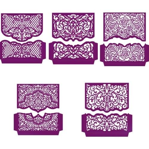 Henna Swirls Blooming Rose Flower Borders Edges Metal Cutting Dies for DIY Scrapbooking Paper Cards Making Crafts 2019 New Dies