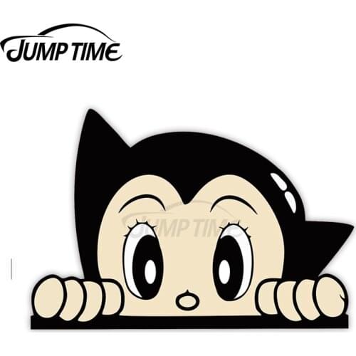 JumpTime 13 x 10.5cm For Astro-boy Peek Peeking Peekers Window Vinyl Car Bumper Anime Stickers Truck Decal DIY JDM Decoration