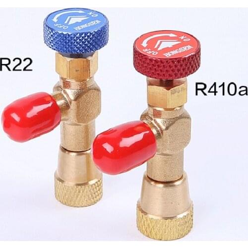 Refrigerant Tool Retention Control Valve R410A R22 R407C, Air Conditioning Charging Valve Spare Parts