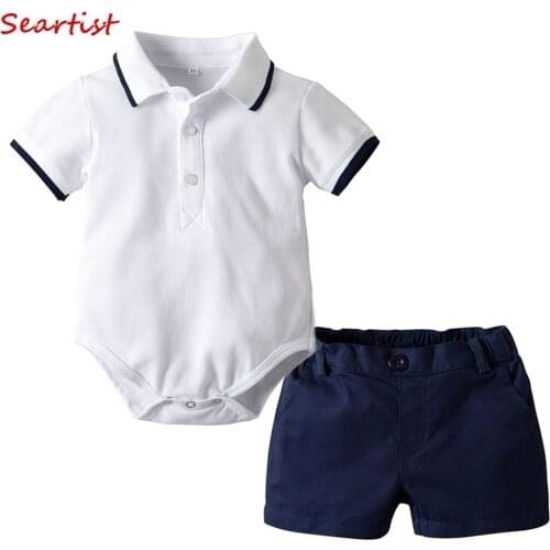Seartist New Baby Clothing Set 2 PCS/set Jumpsuit Pants Cap Infant Newborn Clothes Body Suit Baby Clothes Boys Clothes 35