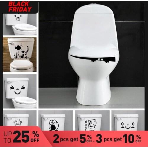 Hot WC Home Decoration Accessories Toilet Wall Sticker Bathroom Wall Decoration Murals